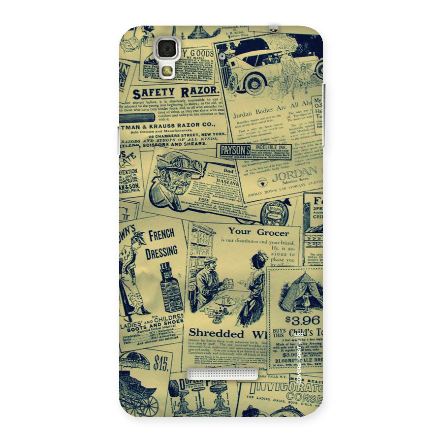 Vintage Newspaper Cutouts Back Case for YU Yureka Plus