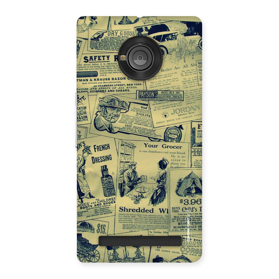 Vintage Newspaper Cutouts Back Case for Yu Yunique