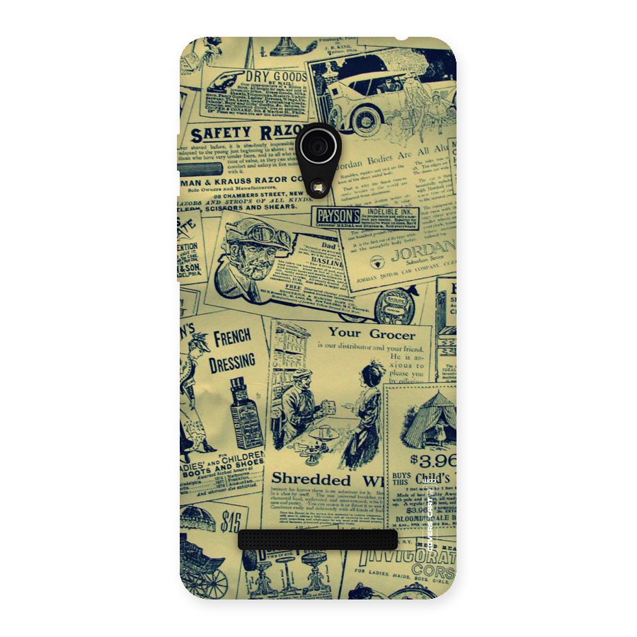 Vintage Newspaper Cutouts Back Case for Zenfone 5