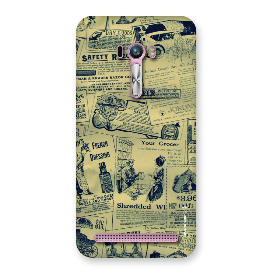 Vintage Newspaper Cutouts Back Case for Zenfone Selfie