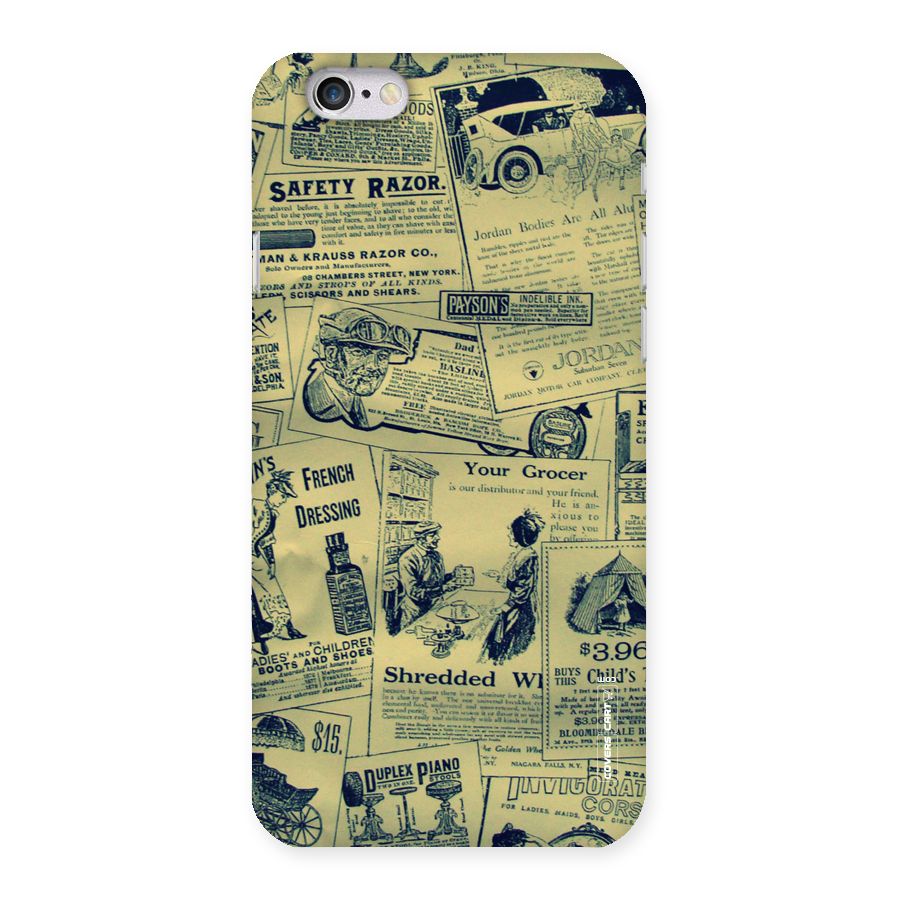 Vintage Newspaper Cutouts Back Case for iPhone 6 6S
