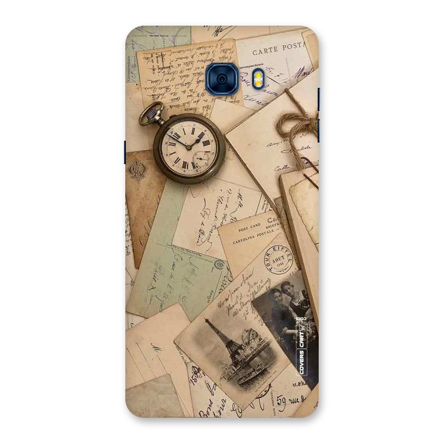 Vintage Postcards Back Case for Galaxy C7 Pro