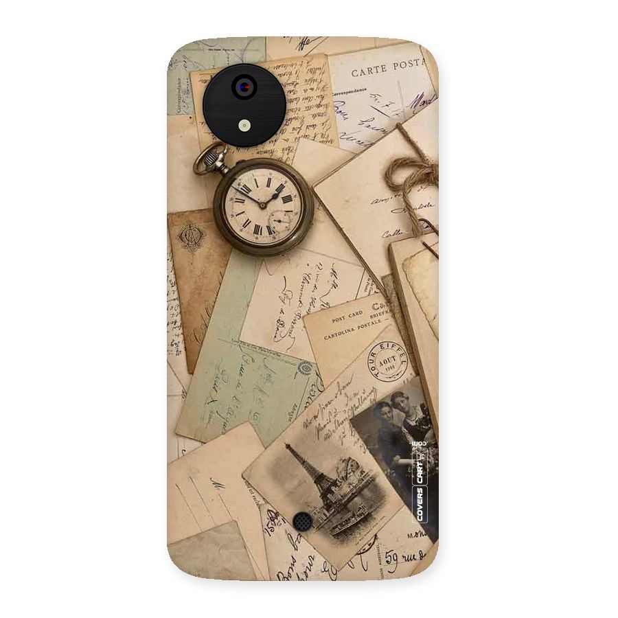 Vintage Postcards Back Case for Micromax Canvas A1