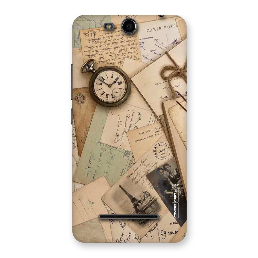 Vintage Postcards Back Case for Micromax Canvas Juice 3 Q392