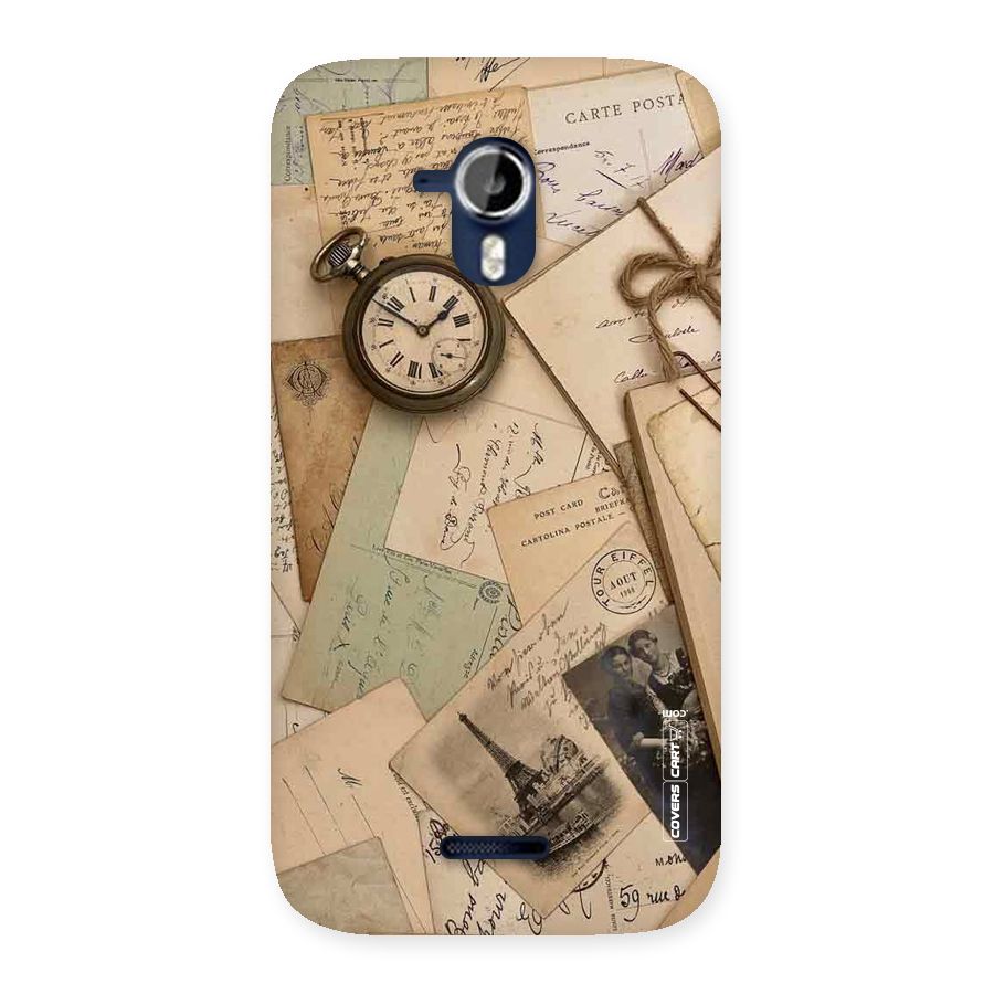 Vintage Postcards Back Case for Micromax Canvas Magnus A117