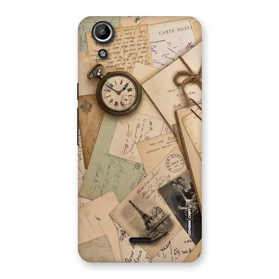 Vintage Postcards Back Case for Micromax Canvas Selfie Lens Q345