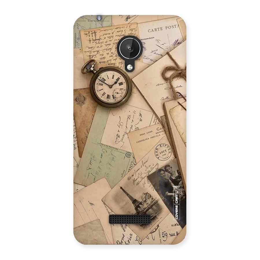 Vintage Postcards Back Case for Micromax Canvas Spark Q380