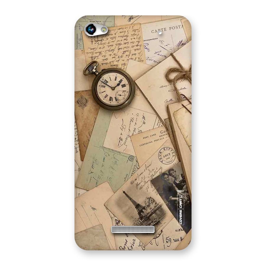Vintage Postcards Back Case for Micromax Hue 2