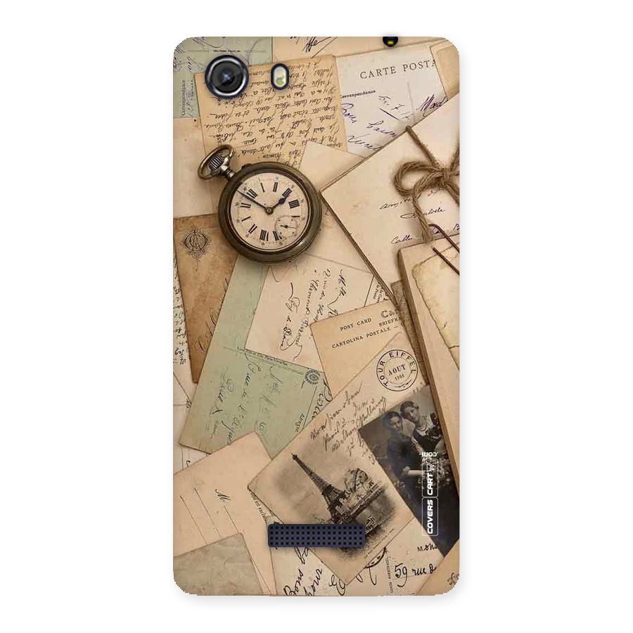 Vintage Postcards Back Case for Micromax Unite 3