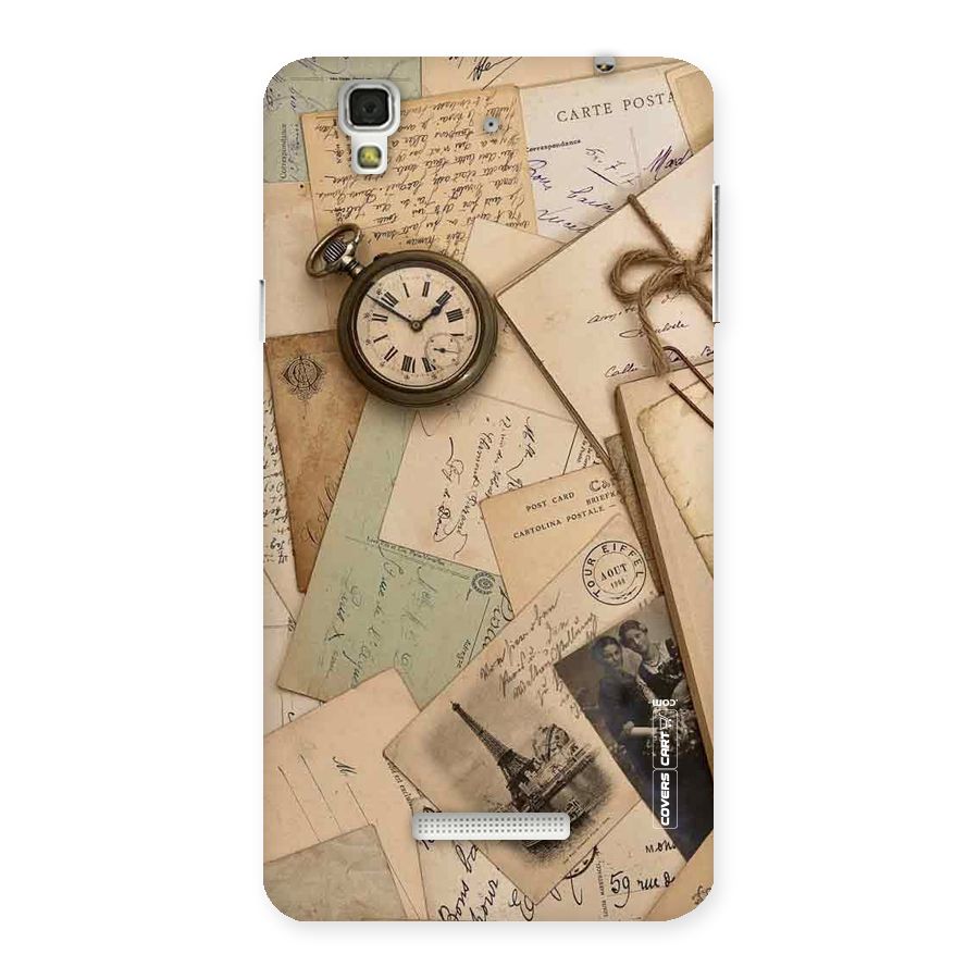 Vintage Postcards Back Case for YU Yureka Plus
