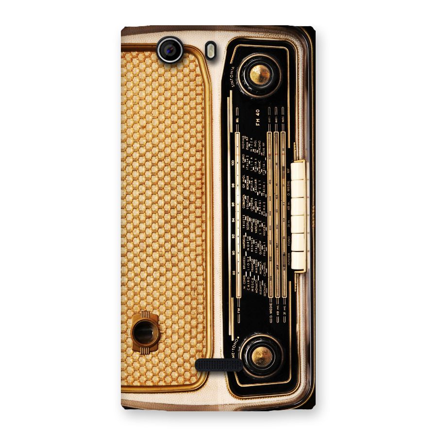 Vintage Radio Back Case for Canvas Nitro 2 E311