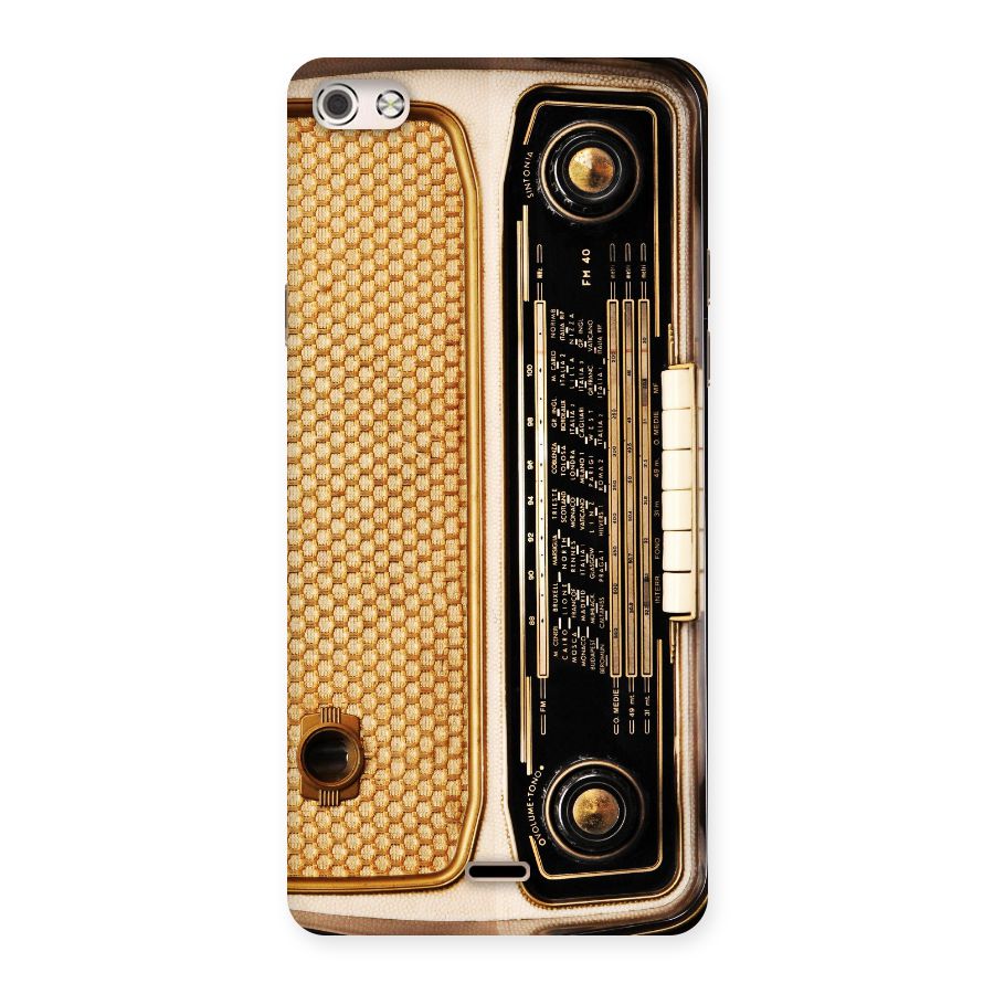 Vintage Radio Back Case for Micromax Canvas Silver 5