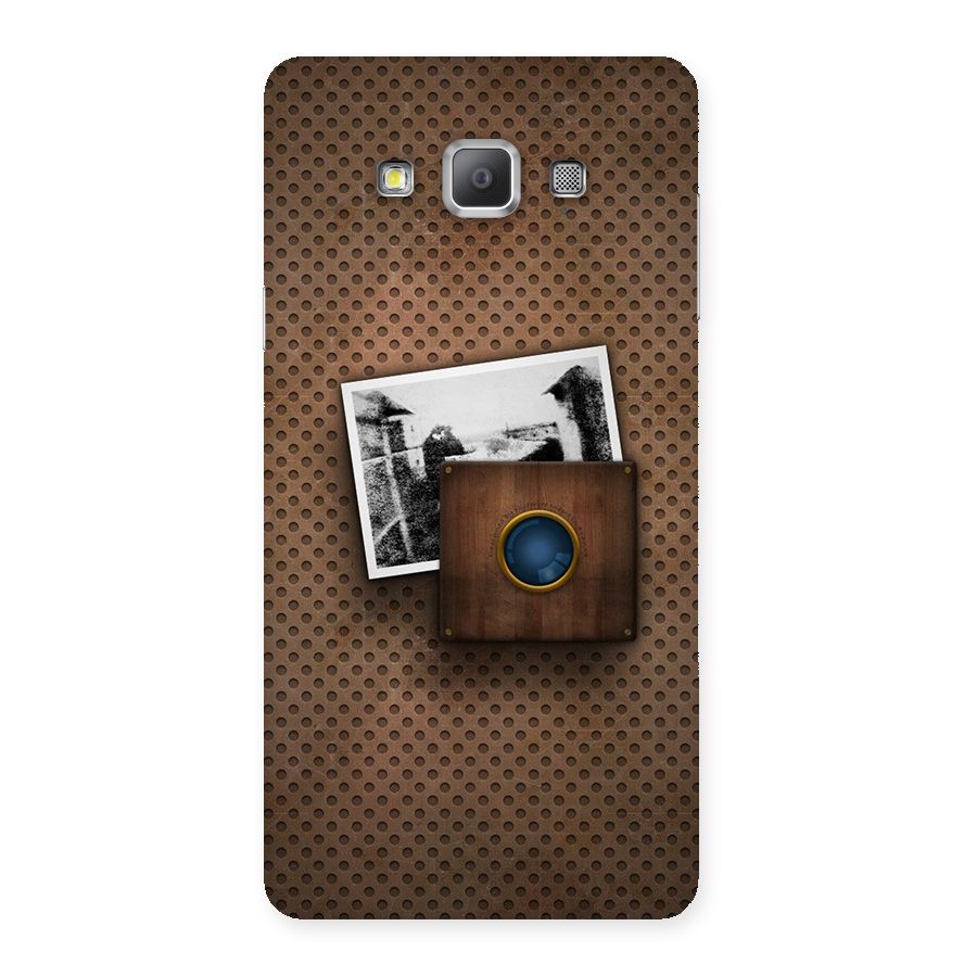 Vintage Wood Camera Back Case for Galaxy A7
