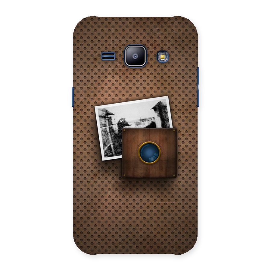 Vintage Wood Camera Back Case for Galaxy J1