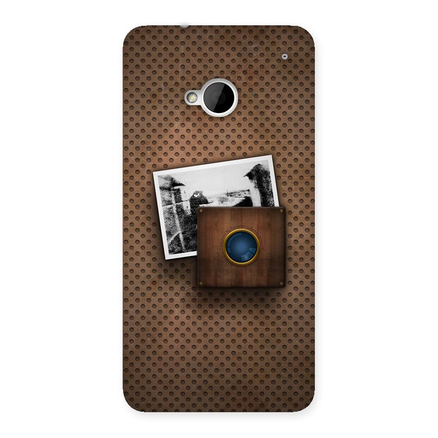 Vintage Wood Camera Back Case for HTC One M7