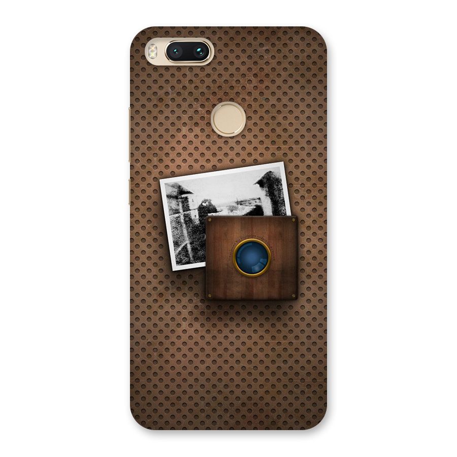 Vintage Wood Camera Back Case for Mi A1