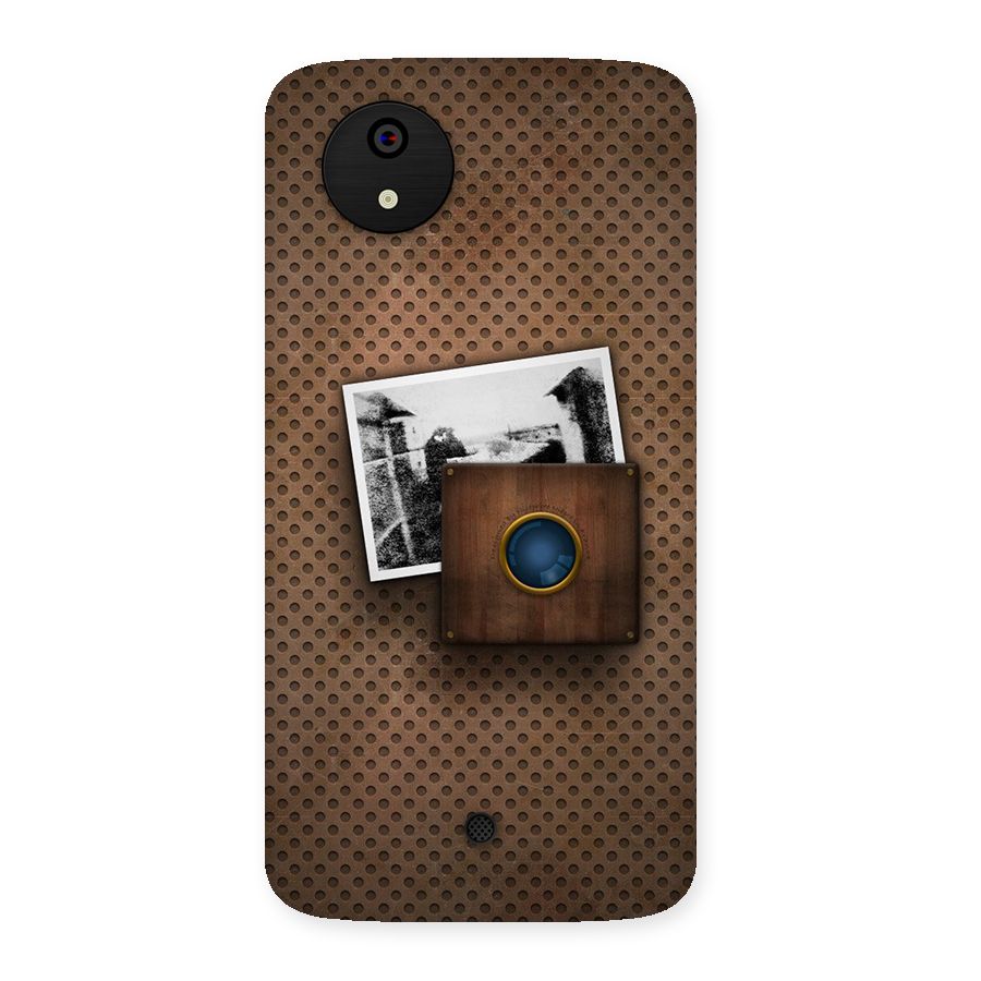Vintage Wood Camera Back Case for Micromax Canvas A1