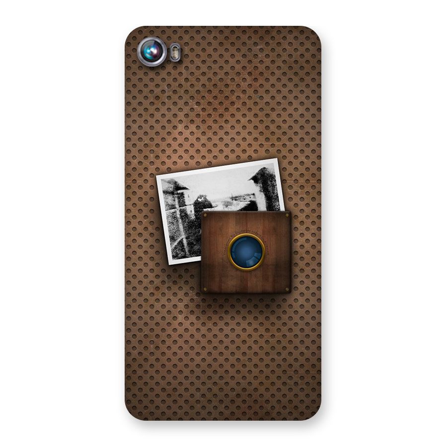 Vintage Wood Camera Back Case for Micromax Canvas Fire 4 A107
