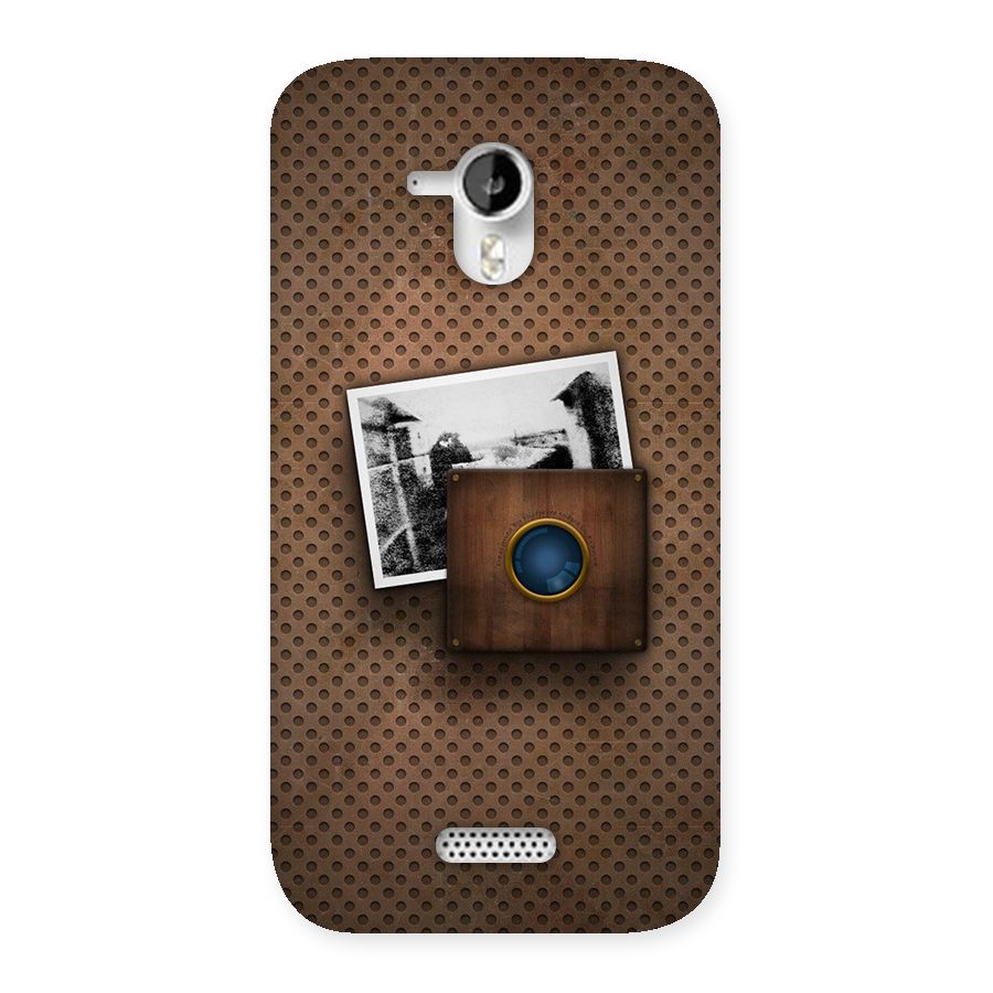 Vintage Wood Camera Back Case for Micromax Canvas HD A116