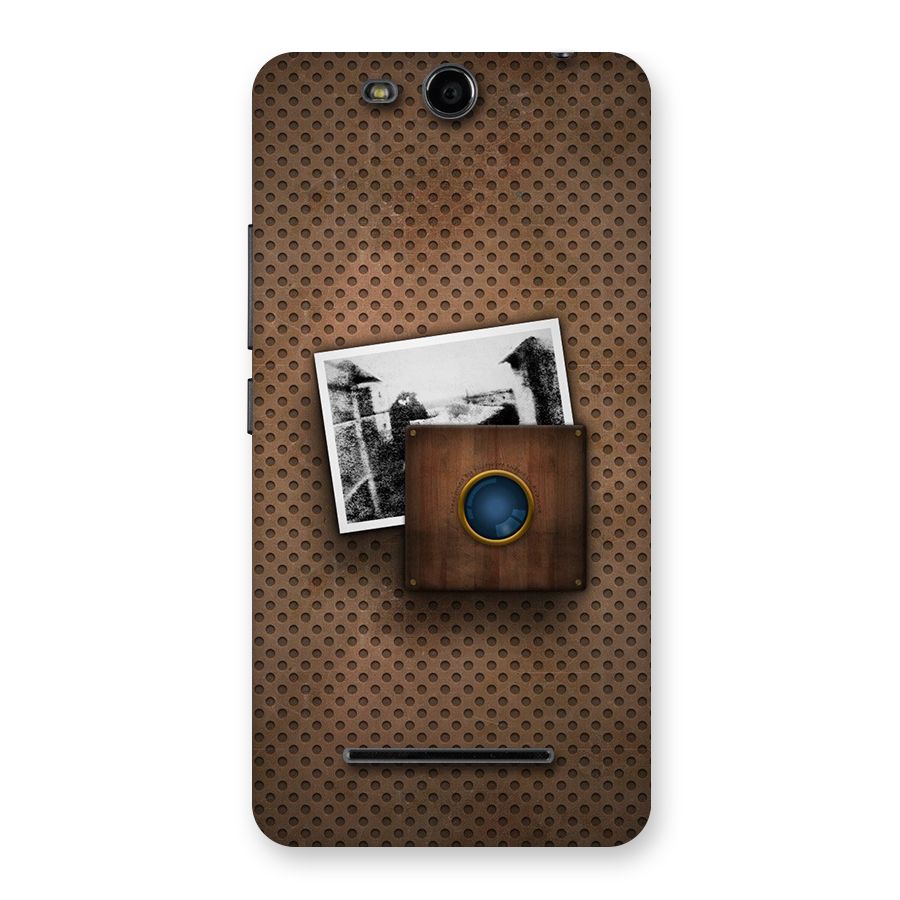 Vintage Wood Camera Back Case for Micromax Canvas Juice 3 Q392