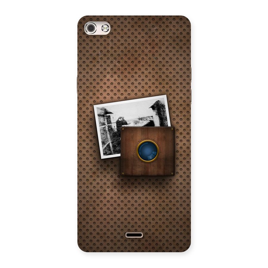 Vintage Wood Camera Back Case for Micromax Canvas Silver 5