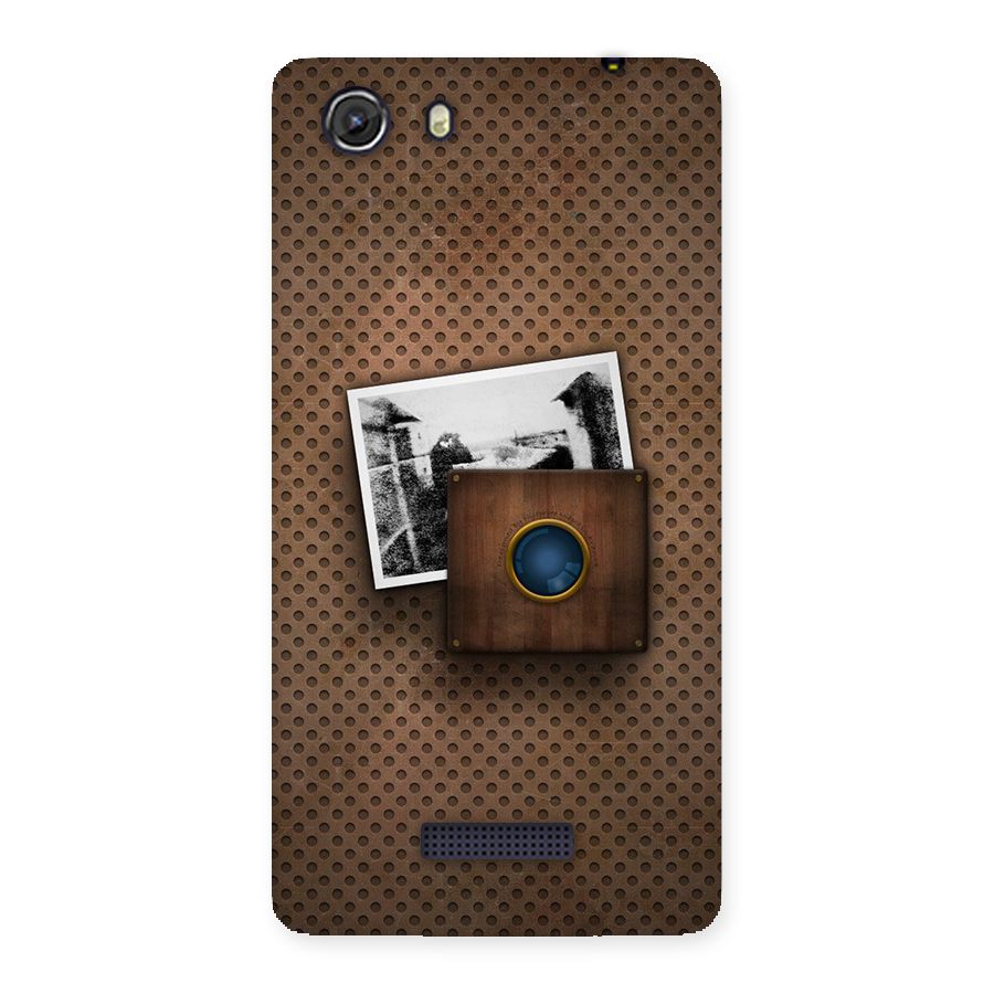 Vintage Wood Camera Back Case for Micromax Unite 3