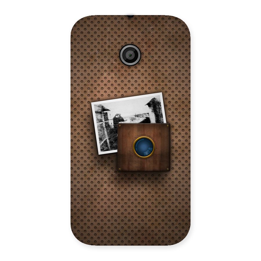 Vintage Wood Camera Back Case for Moto E