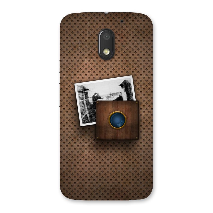 Vintage Wood Camera Back Case for Moto E3 Power