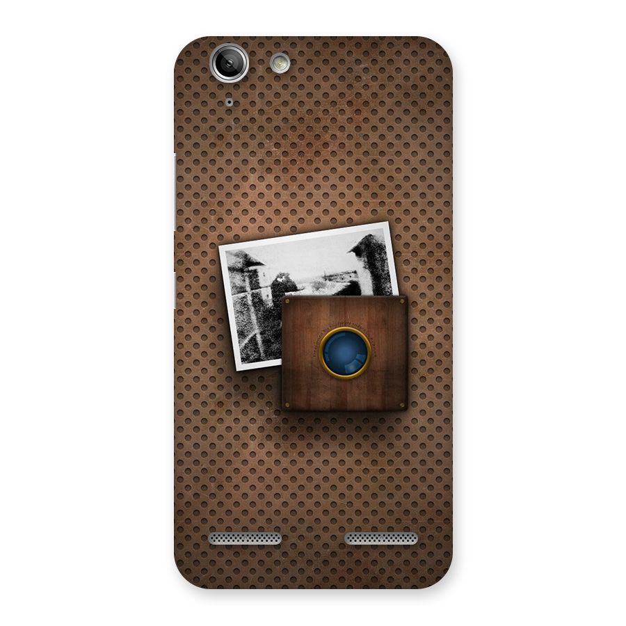 Vintage Wood Camera Back Case for Vibe K5