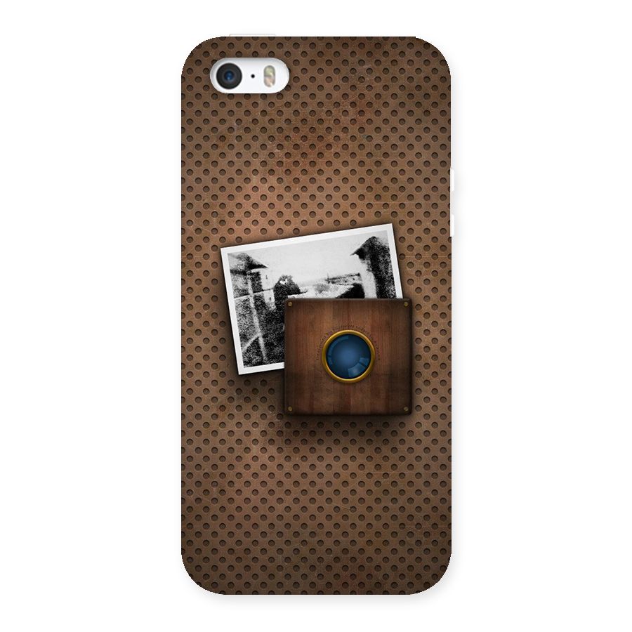 Vintage Wood Camera Back Case for iPhone SE