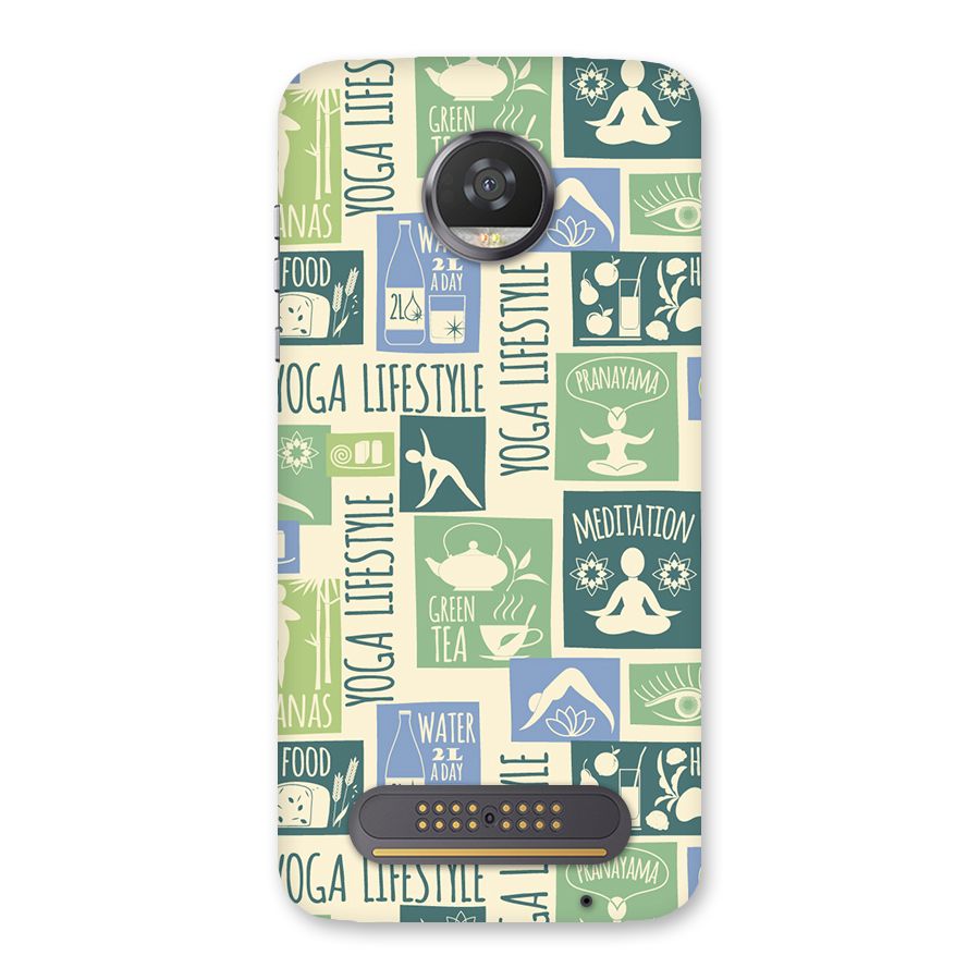 Vintage Yoga Lifestyle Back Case for Moto Z2 Play