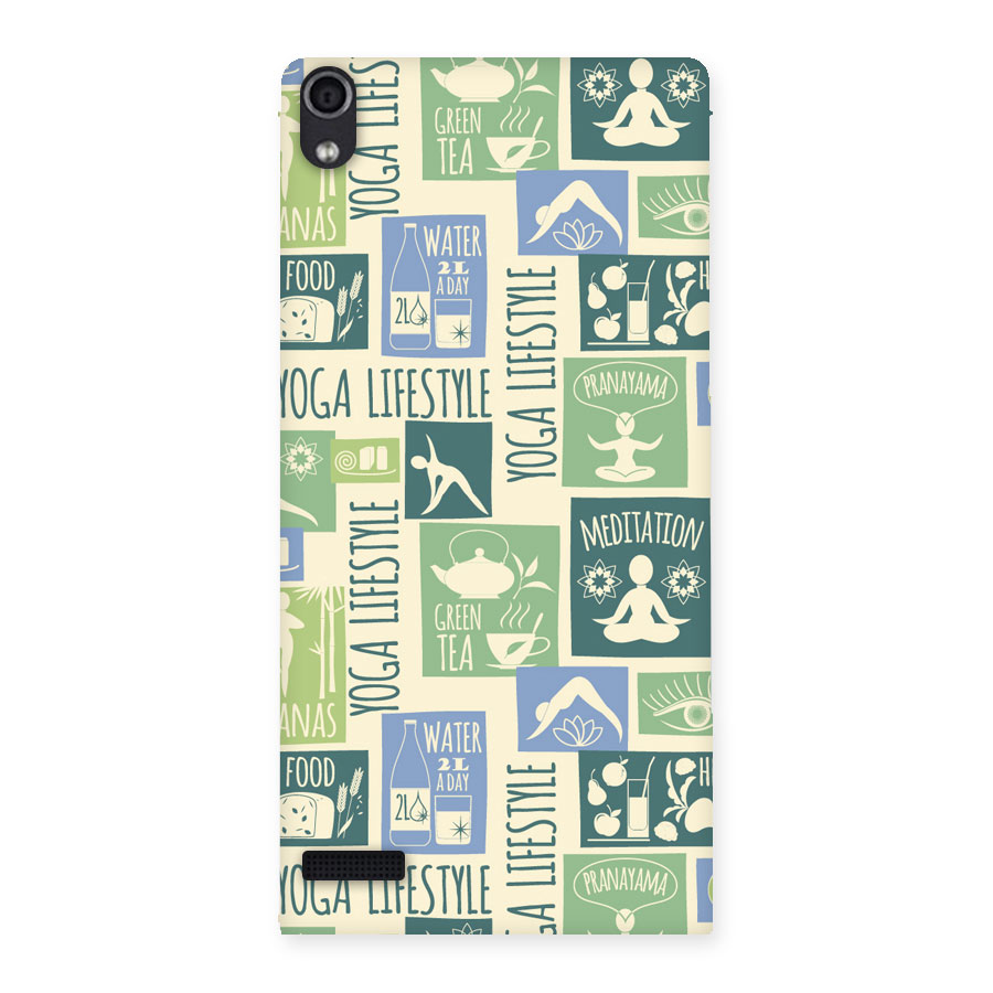 Vintage Yoga Lifestyle Back Case for Ascend P6
