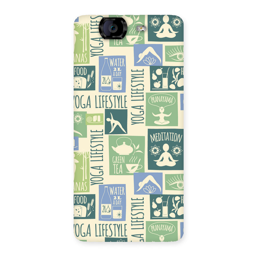 Vintage Yoga Lifestyle Back Case for Canvas Knight A350