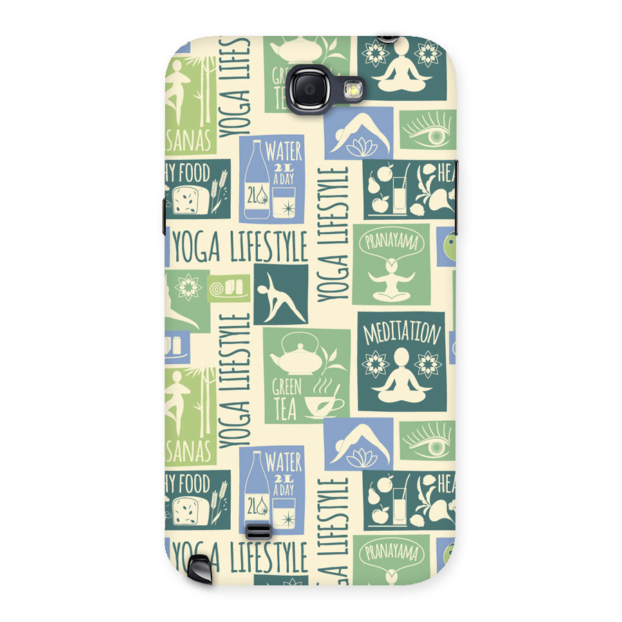 Vintage Yoga Lifestyle Back Case for Galaxy Note 2