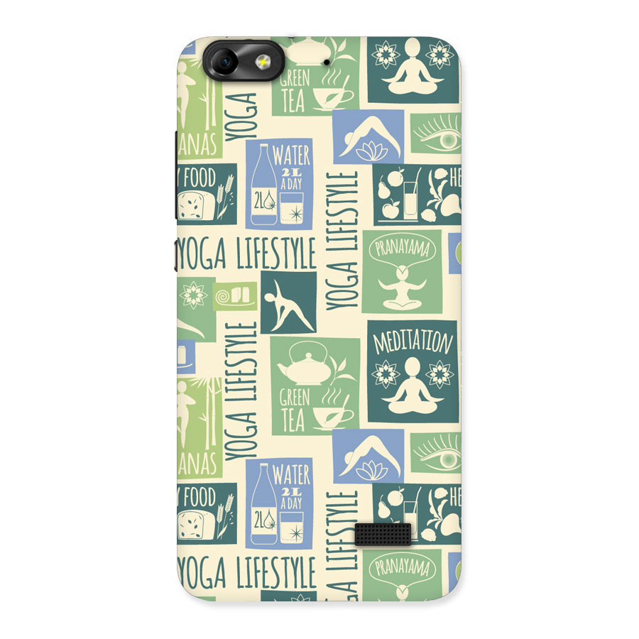 Vintage Yoga Lifestyle Back Case for Honor 4C