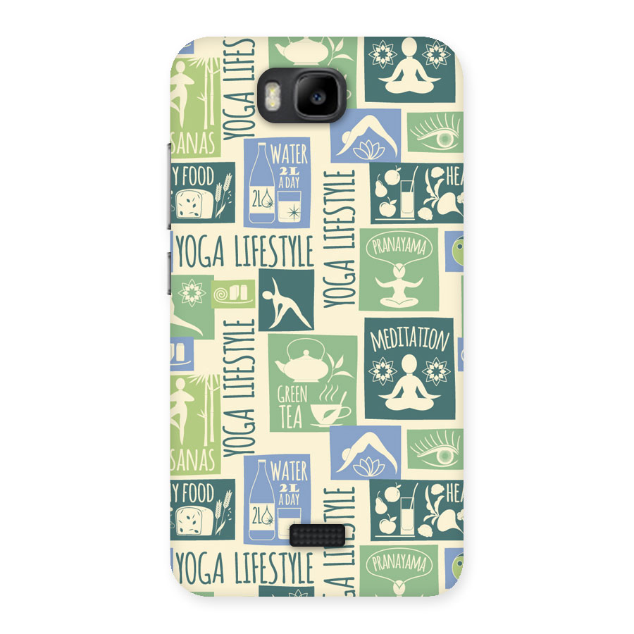 Vintage Yoga Lifestyle Back Case for Honor Bee