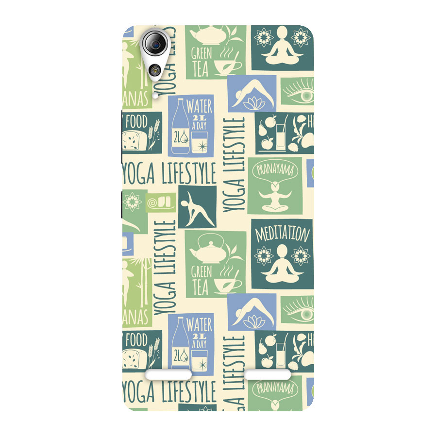 Vintage Yoga Lifestyle Back Case for Lenovo A6000 Plus