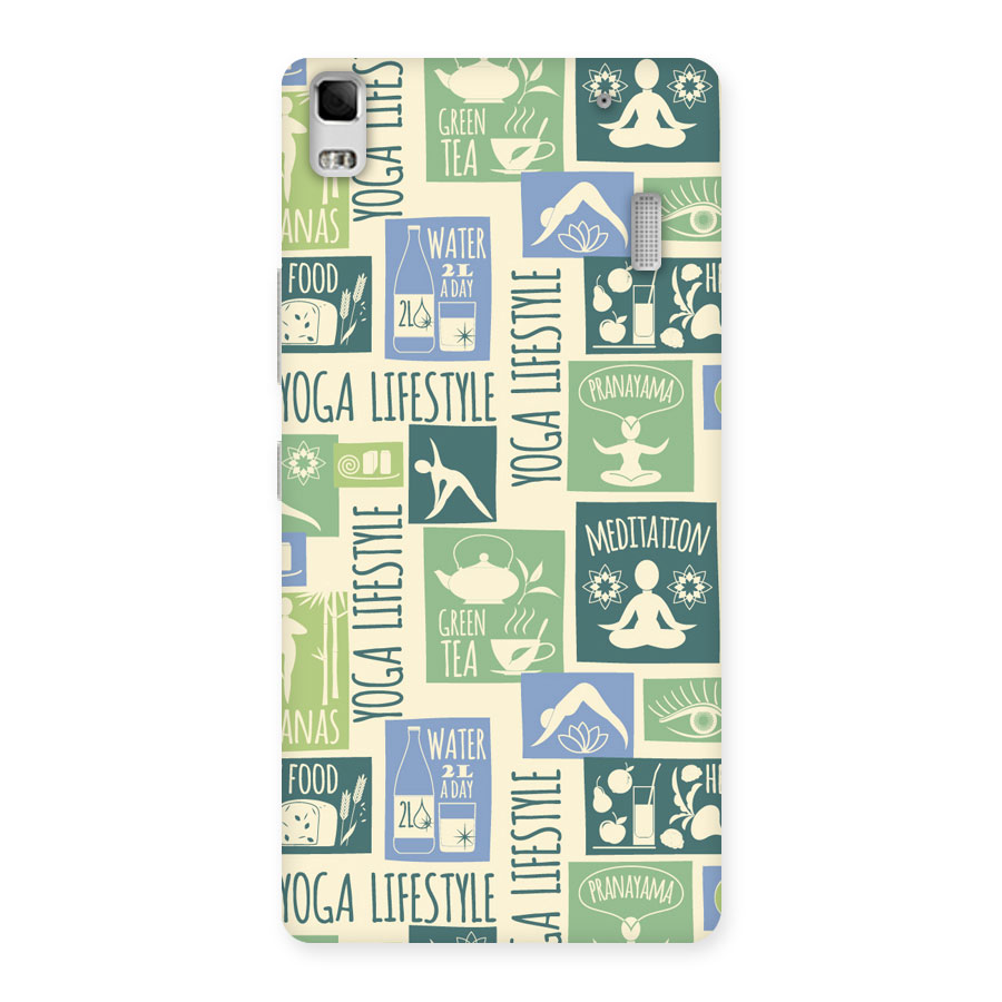 Vintage Yoga Lifestyle Back Case for Lenovo A7000