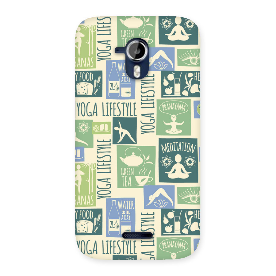 Vintage Yoga Lifestyle Back Case for Micromax Canvas Magnus A117