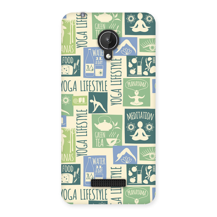 Vintage Yoga Lifestyle Back Case for Micromax Canvas Spark Q380