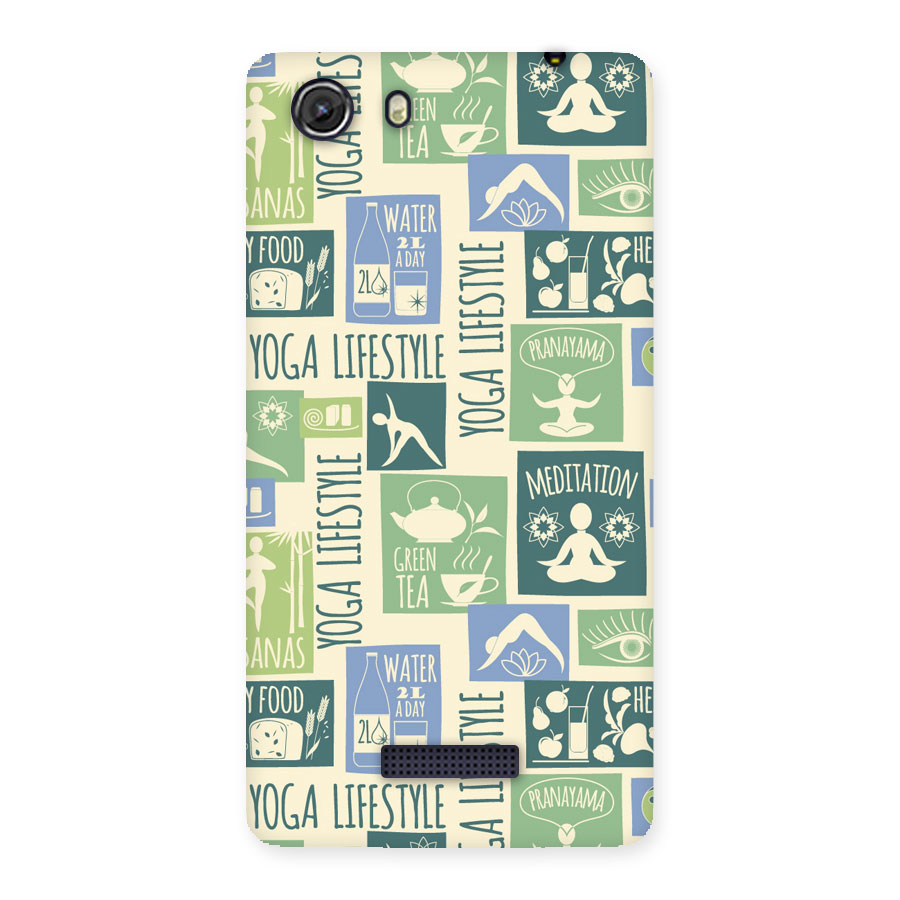 Vintage Yoga Lifestyle Back Case for Micromax Unite 3