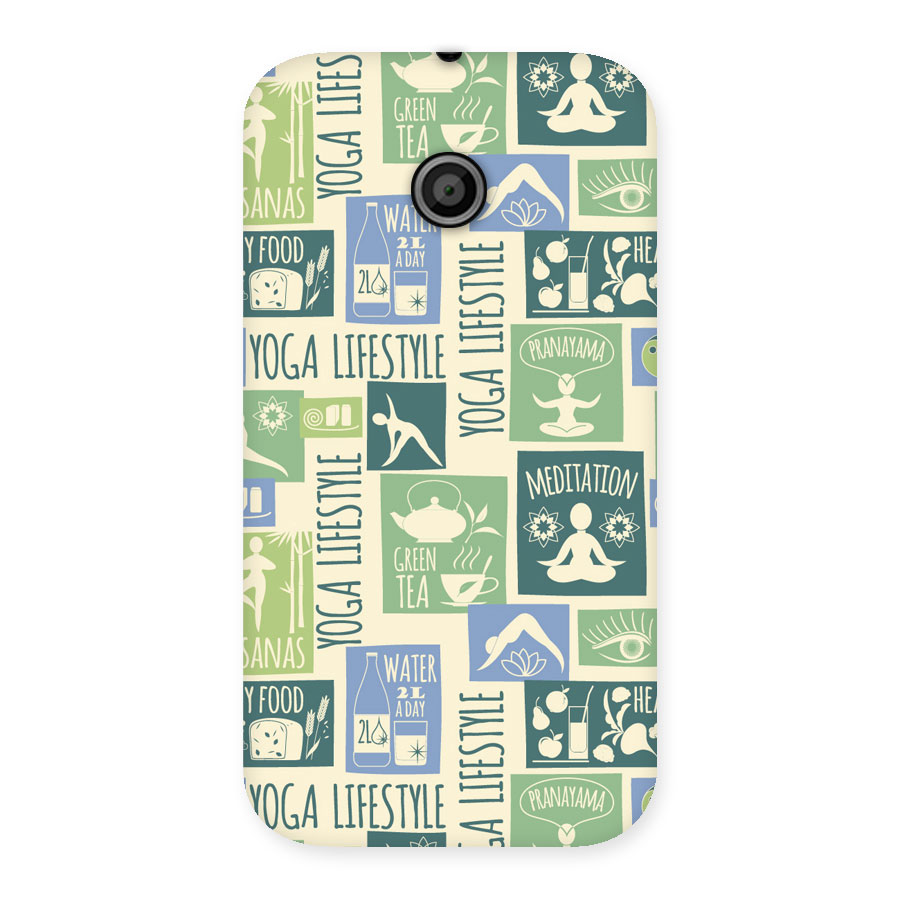 Vintage Yoga Lifestyle Back Case for Moto E