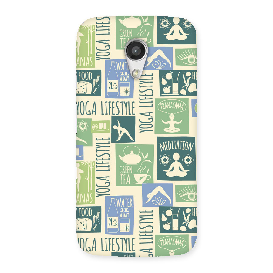 Vintage Yoga Lifestyle Back Case for Moto G 2nd Gen