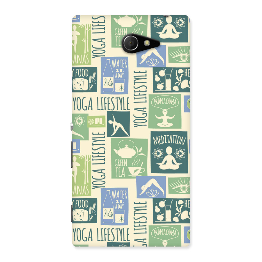 Vintage Yoga Lifestyle Back Case for Sony Xperia M2