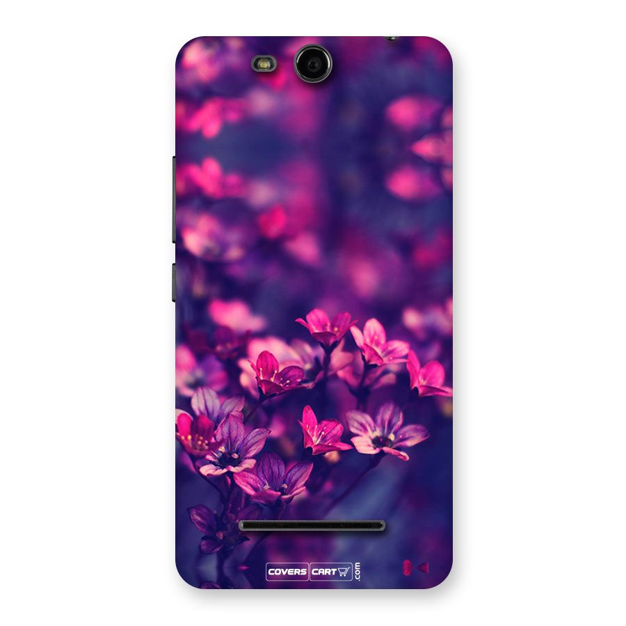 Violet Floral Back Case for Canvas Juice 3