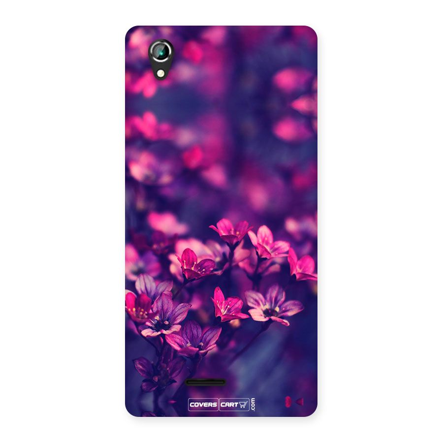 Violet Floral Back Case for Lava Iris 800