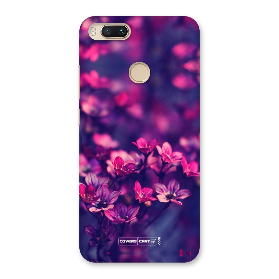 Violet Floral Back Case for Mi A1