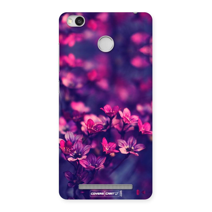 Violet Floral Back Case for Redmi 3S Prime