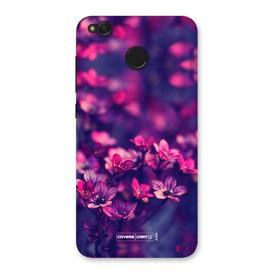 Violet Floral Back Case for Redmi 4