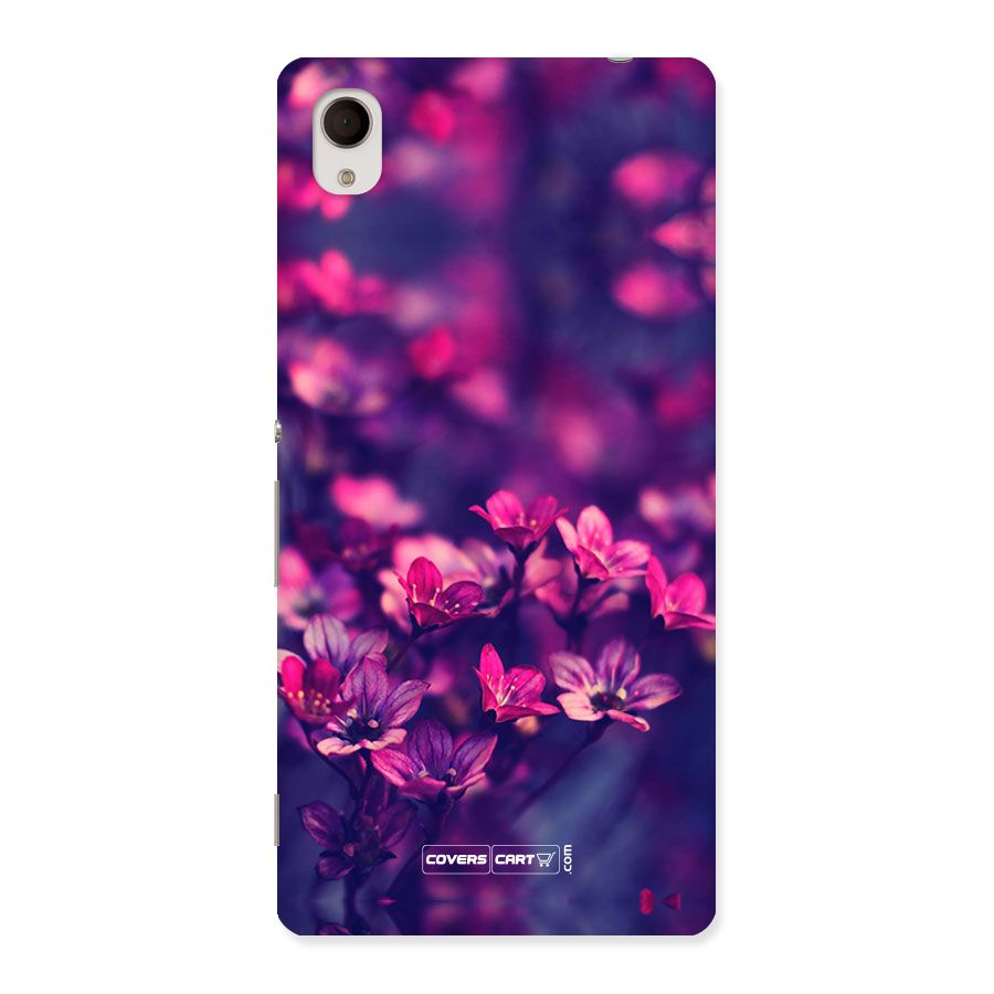 Violet Floral Back Case for Xperia M4 Aqua